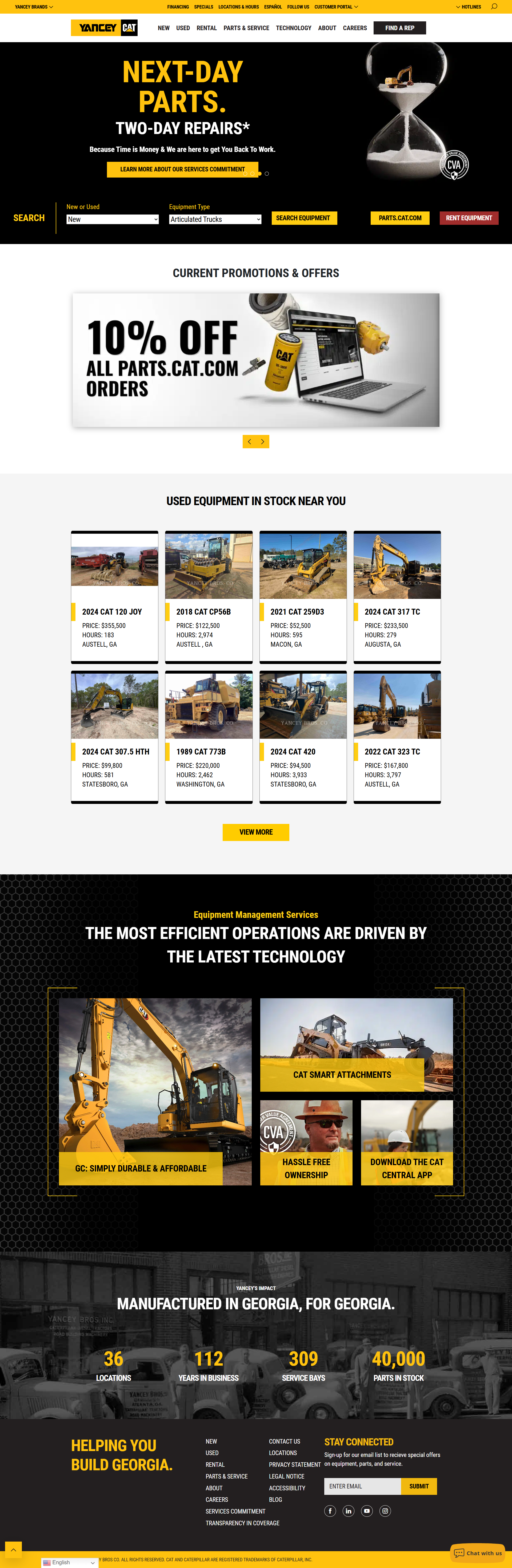 Yancey Rental — final product interface design